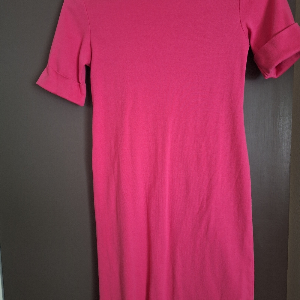 Karen Scott Fuchsia Short Sleeve Dress